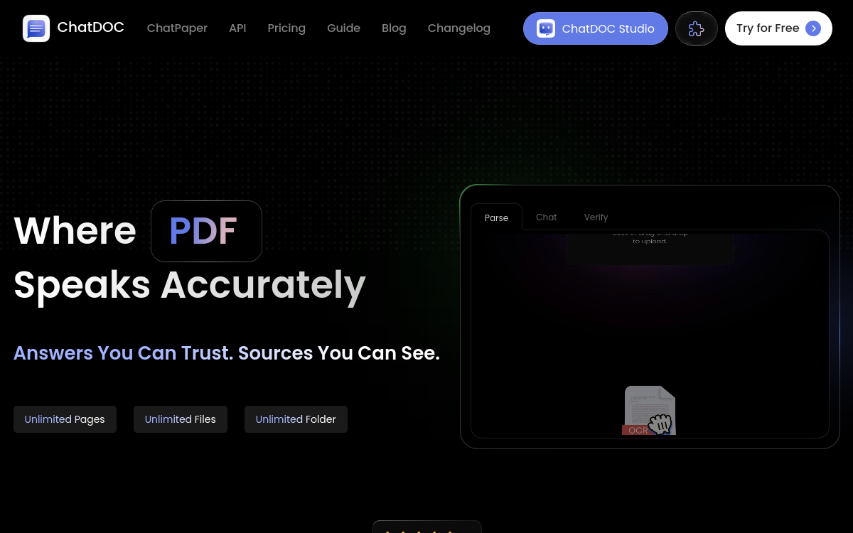 Screenshot of ChatDOC