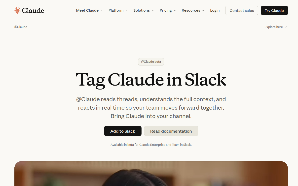 Screenshot of Claude in Slack
