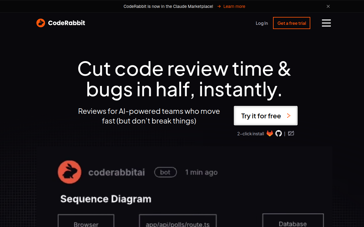Screenshot of CodeRabbit