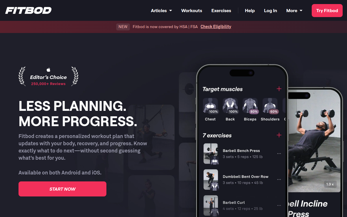 Screenshot of Fitbod