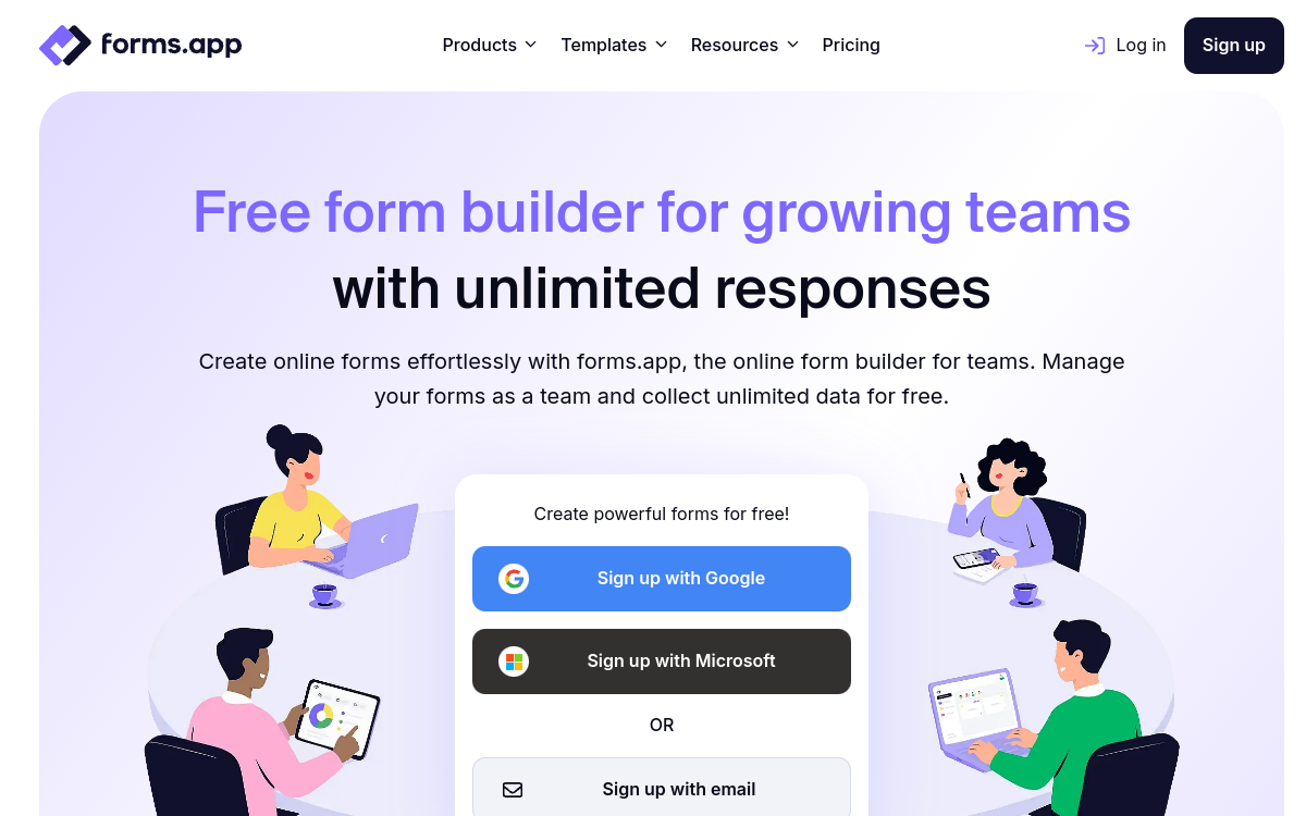 Screenshot of forms.app
