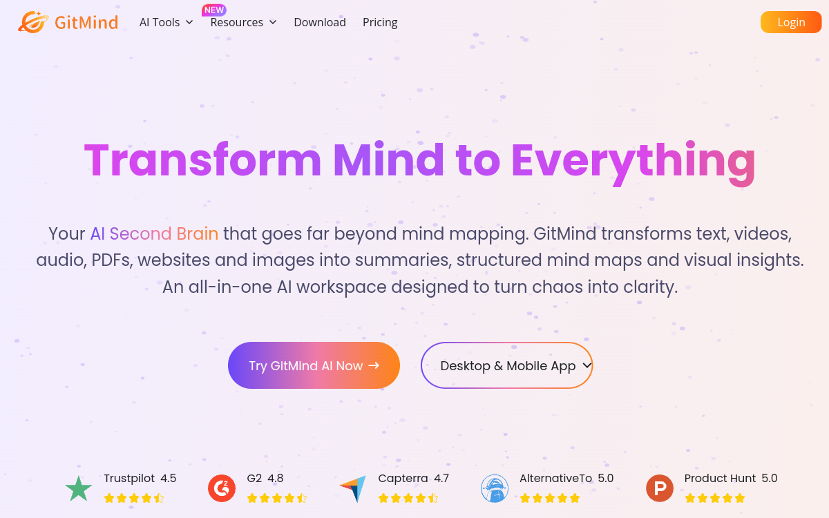 Screenshot of GitMind