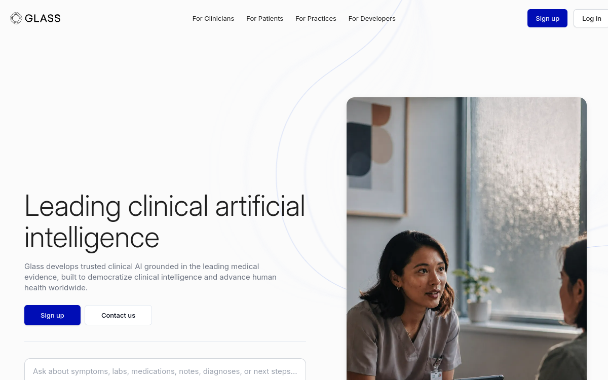 Screenshot of Glass Health