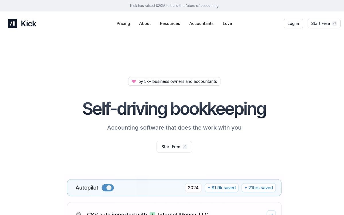 Screenshot of Kick