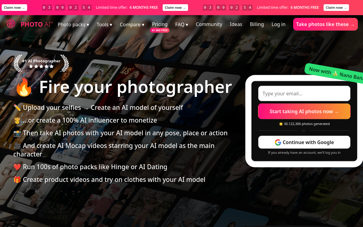 Screenshot of PhotoAI