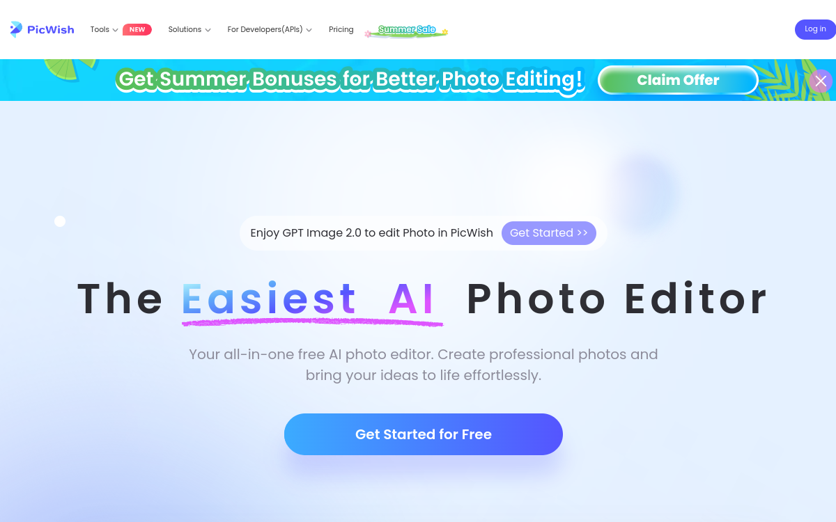 Screenshot of PicWish