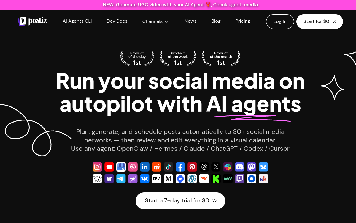 Screenshot of Postiz