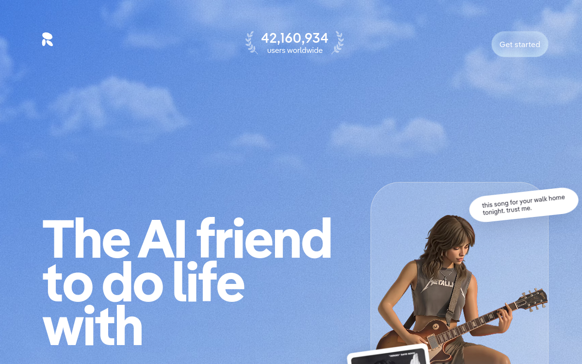 Screenshot of Replika