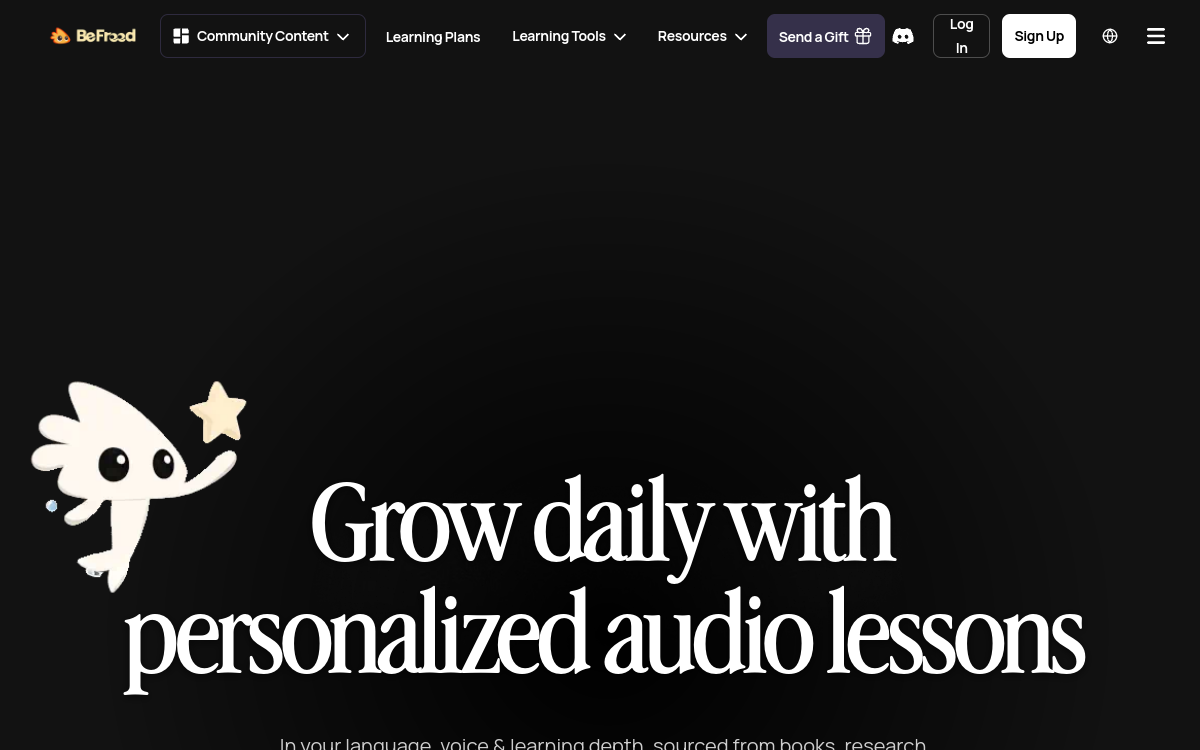 Screenshot of BeFreed