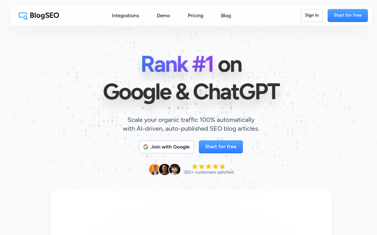 Screenshot of BlogSEO