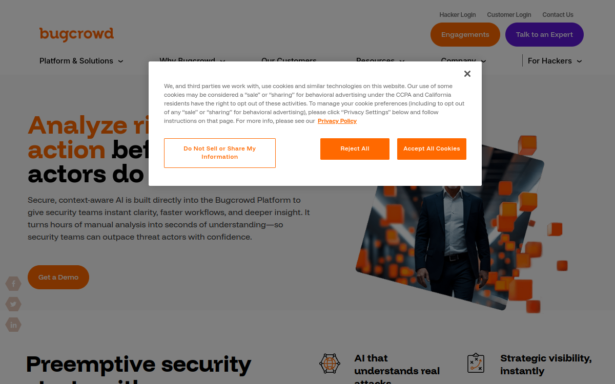 Screenshot of Bugcrowd AI
