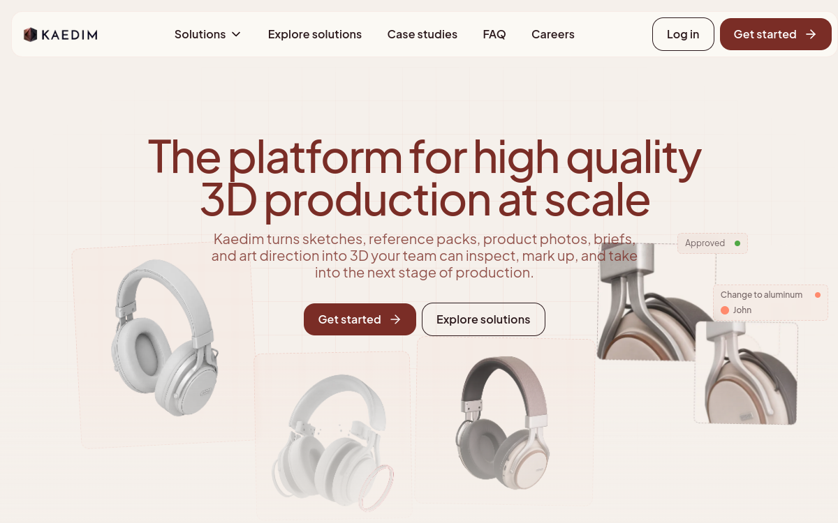 Screenshot of Kaedim