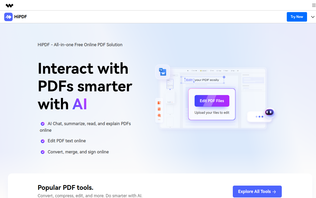 Screenshot of HiPDF
