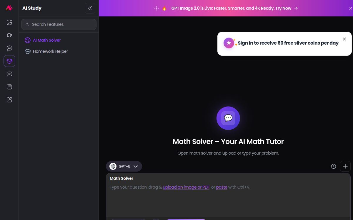 Screenshot of Arting AI Math Solver
