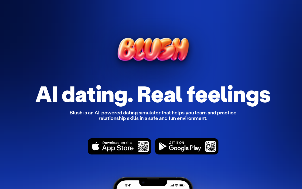 Screenshot of Blush AI