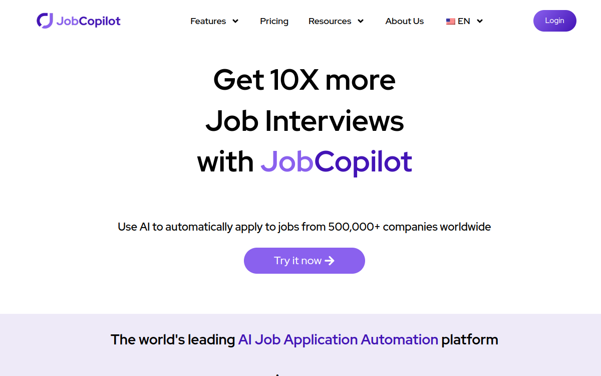 Screenshot of JobCopilot