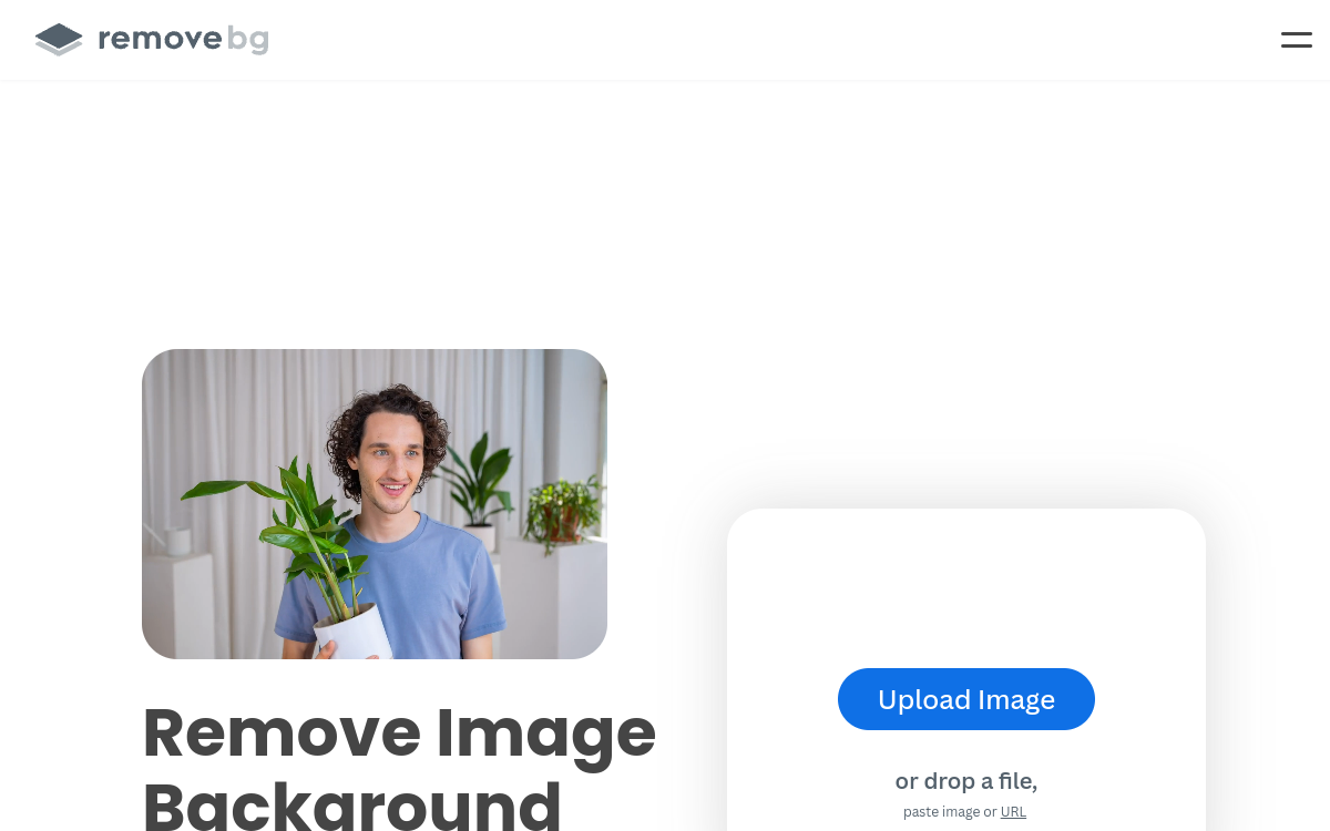 Screenshot of remove.bg