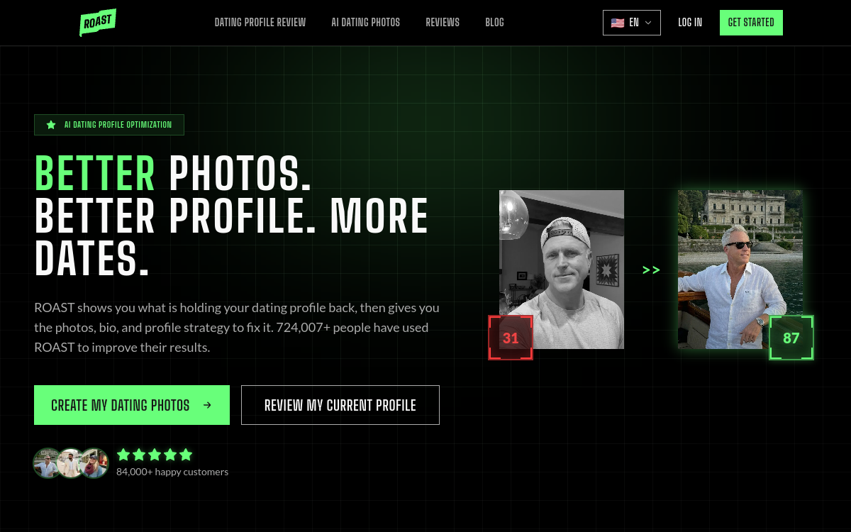 Screenshot of Roast Dating