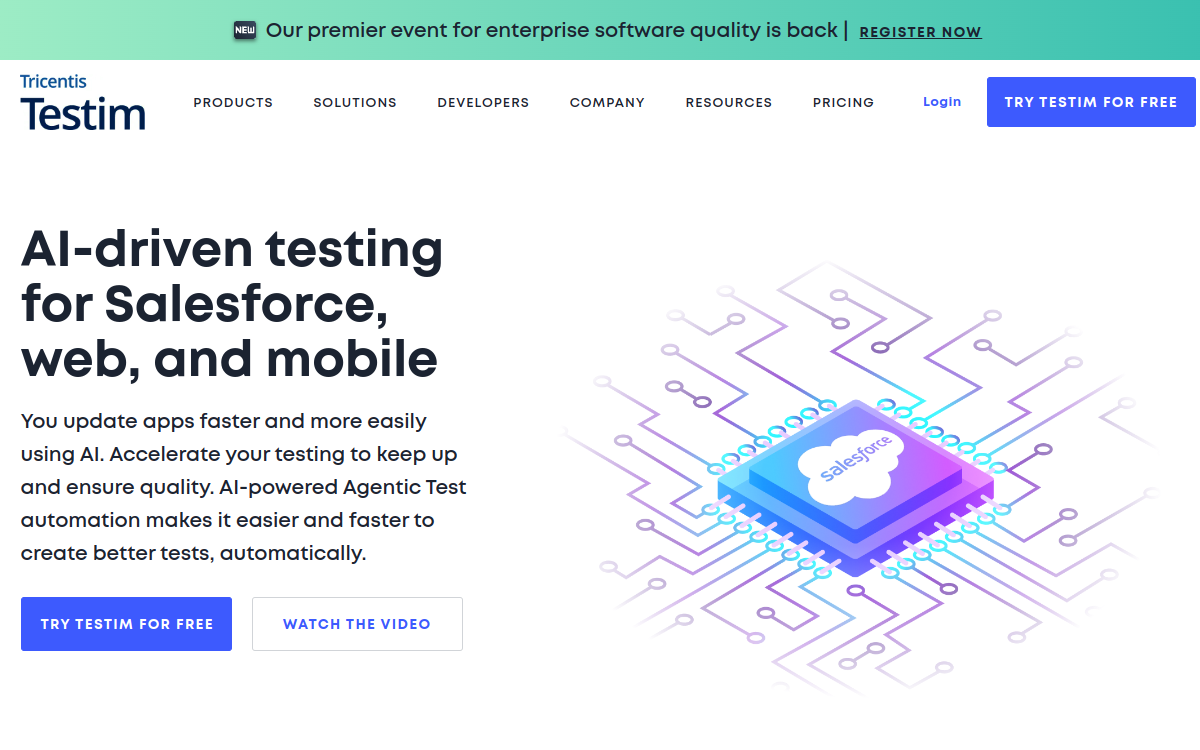 Screenshot of Testim