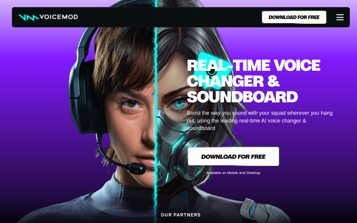 Screenshot of Voicemod