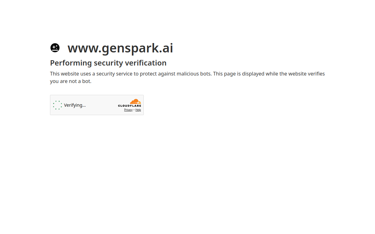 Screenshot of Genspark