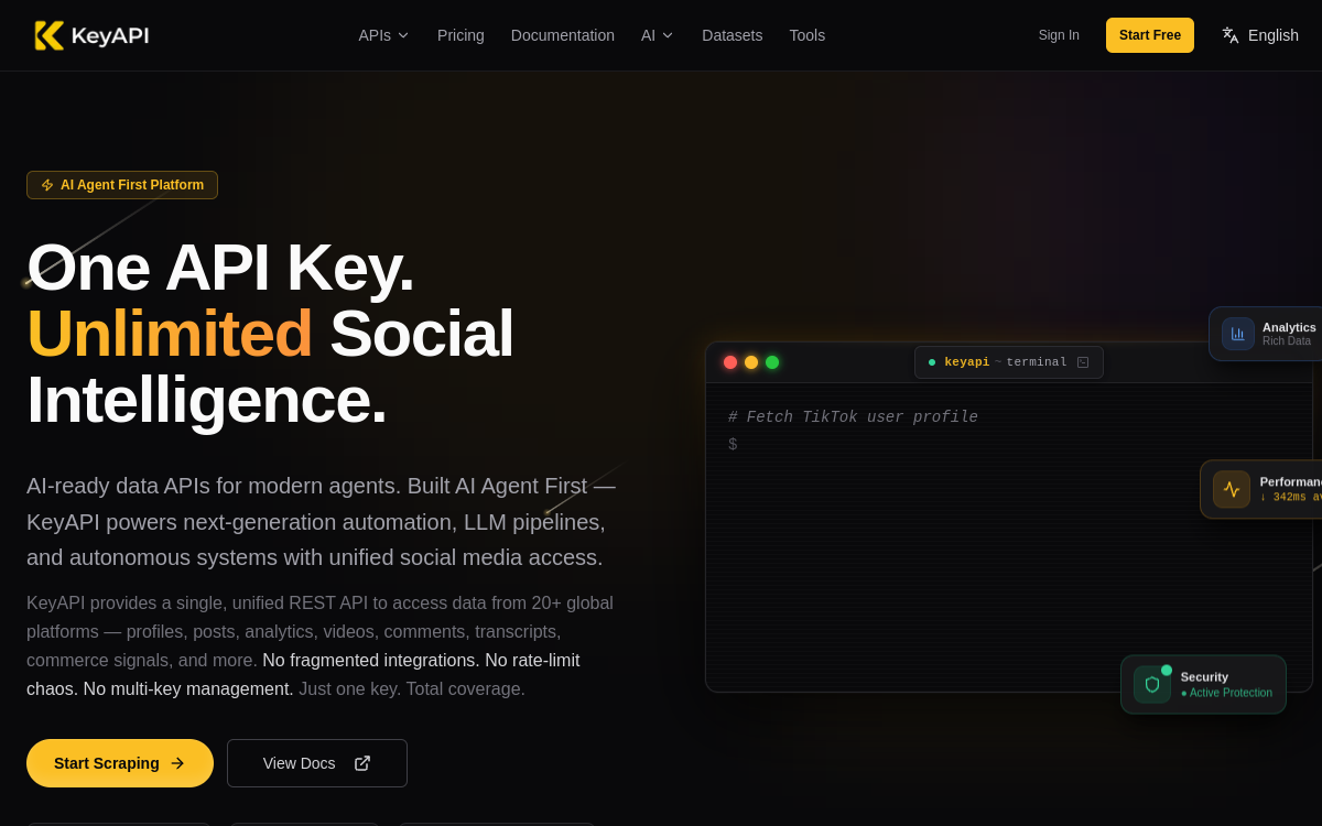 Screenshot of KeyAPI AI