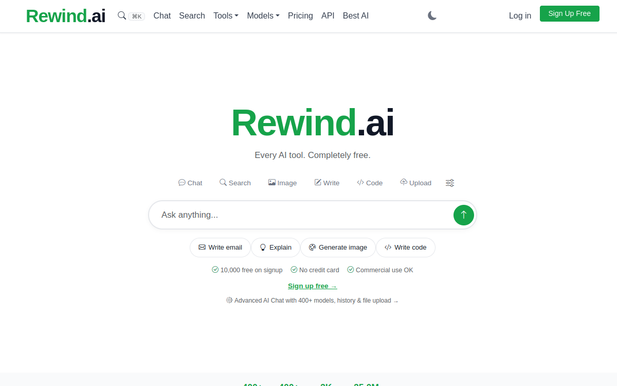 Screenshot of Rewind AI