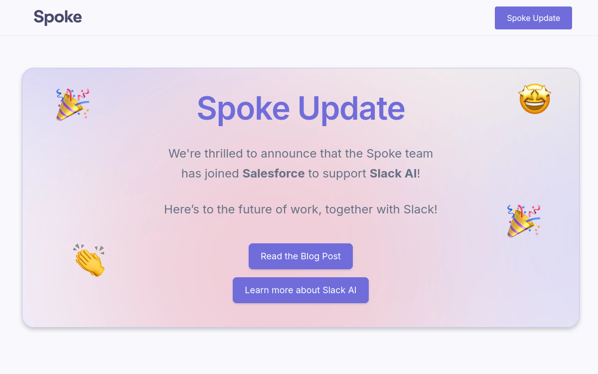 Screenshot of Spoke AI