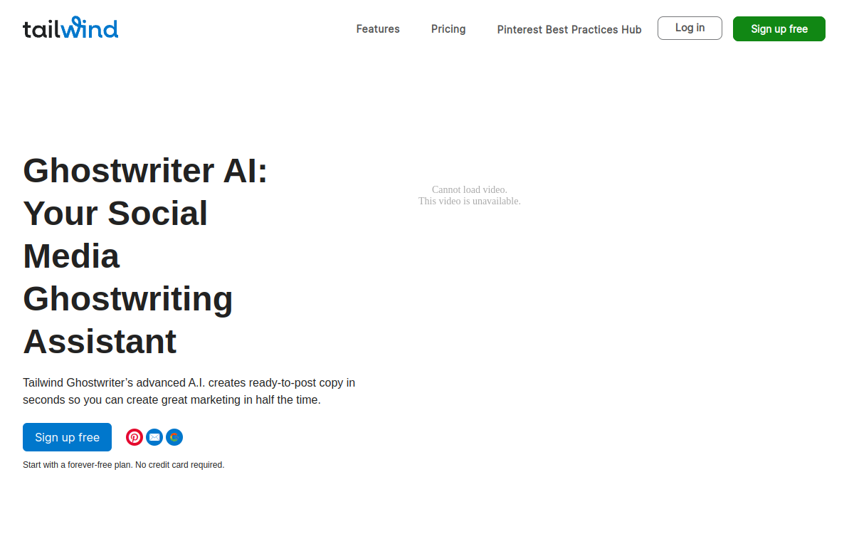 Screenshot of Tailwind Ghostwriter