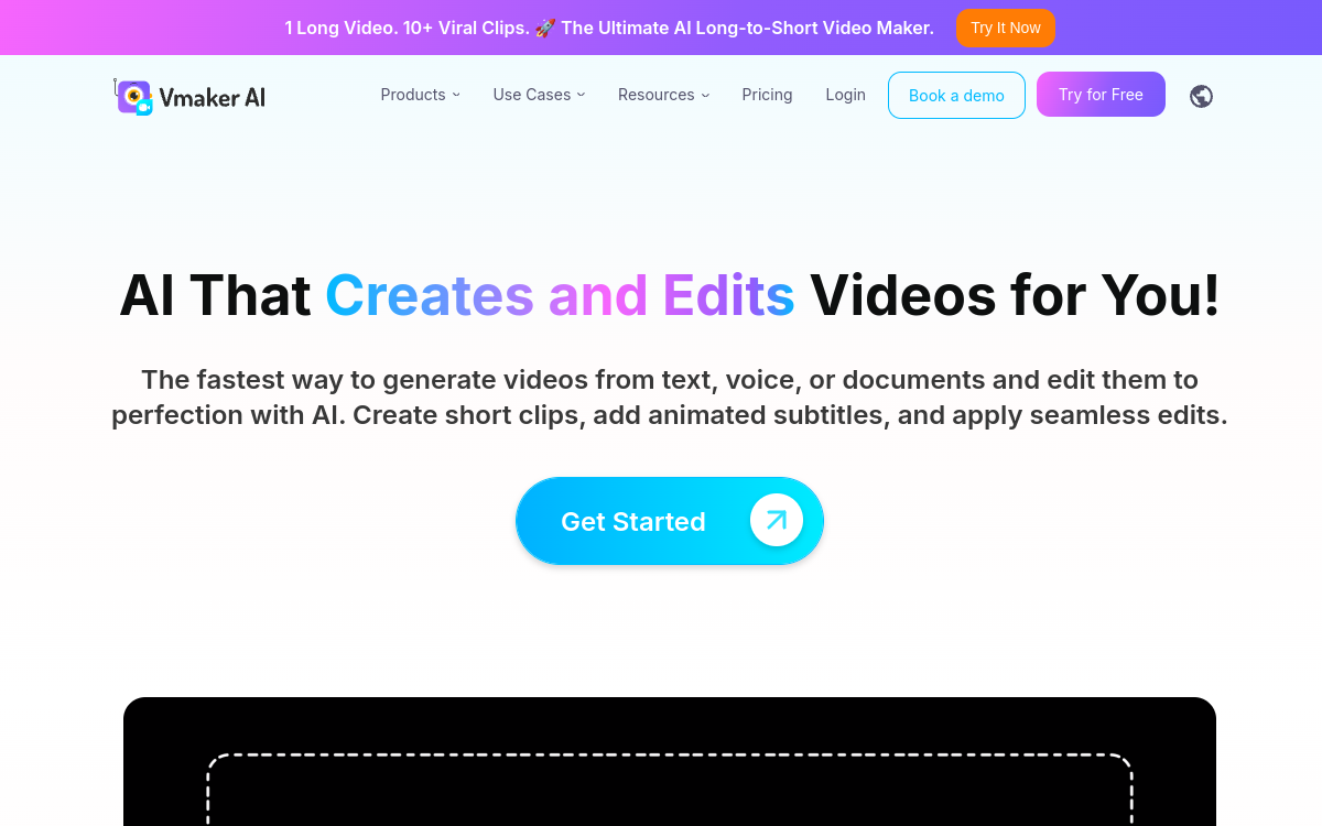Screenshot of Vmaker AI