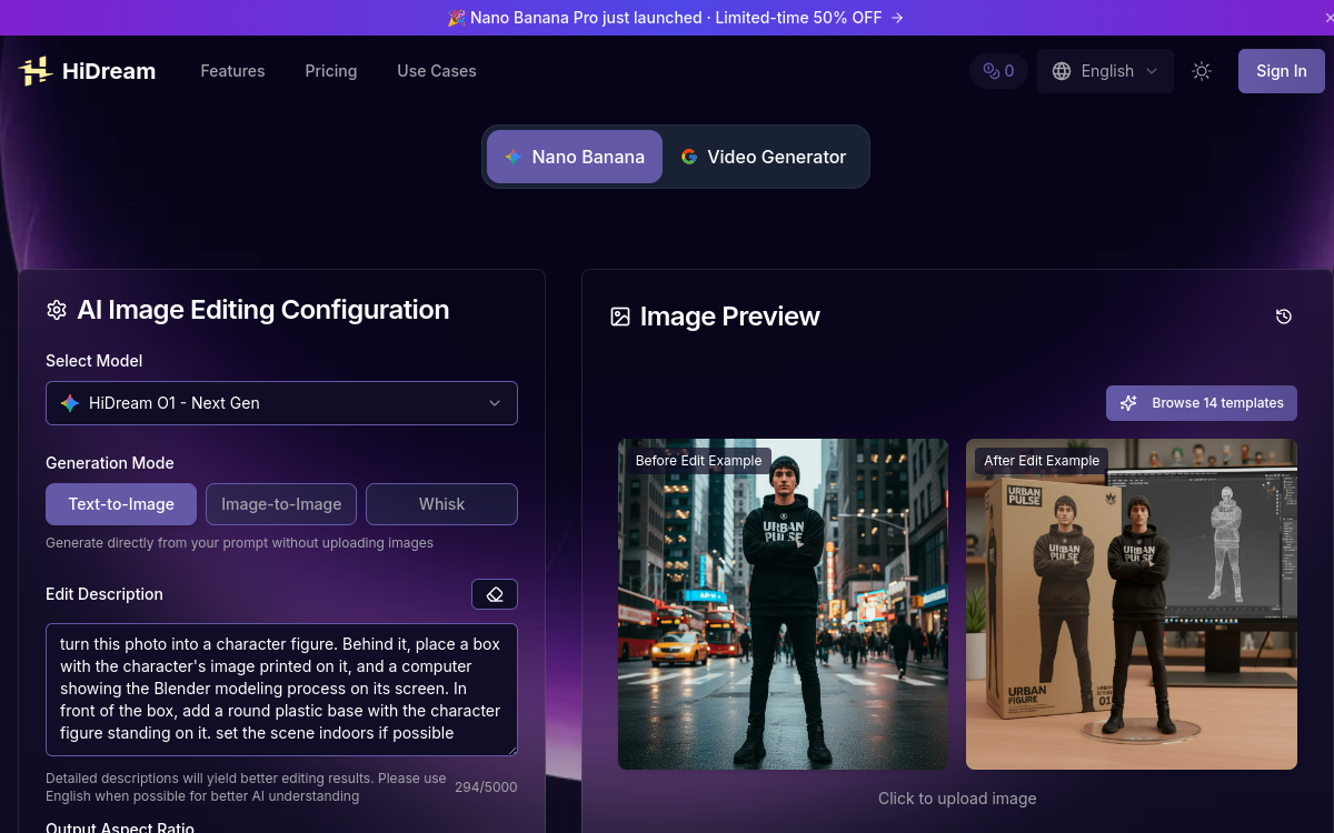 Screenshot of HiDream