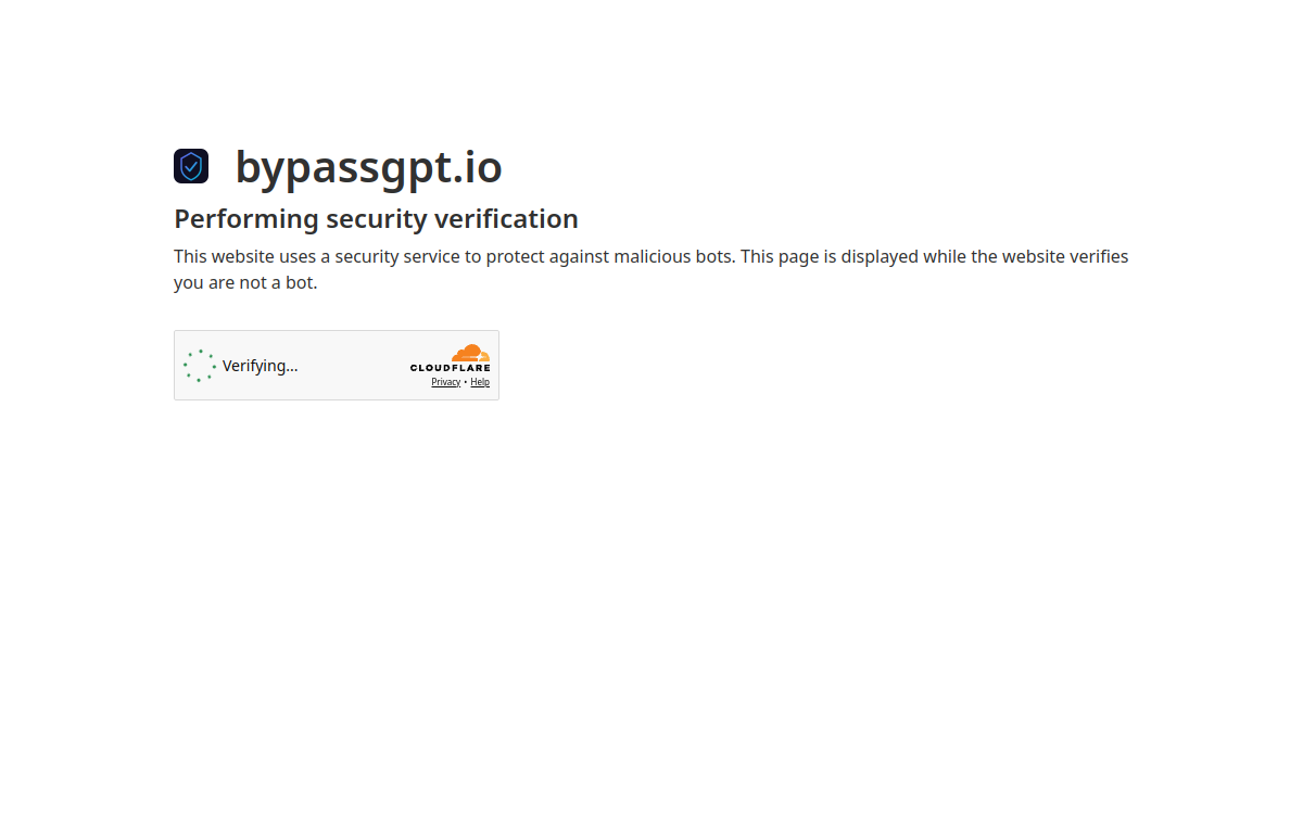 Screenshot of BypassGPT