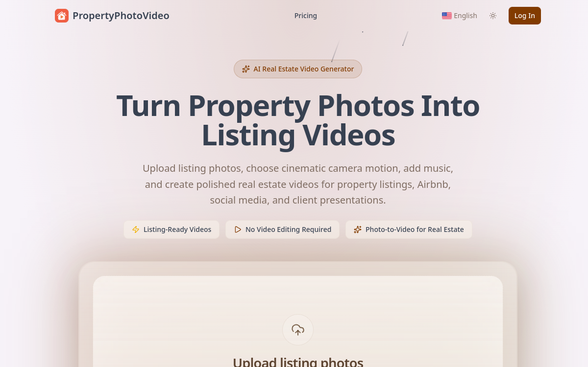 Screenshot of PropertyPhotoVideo
