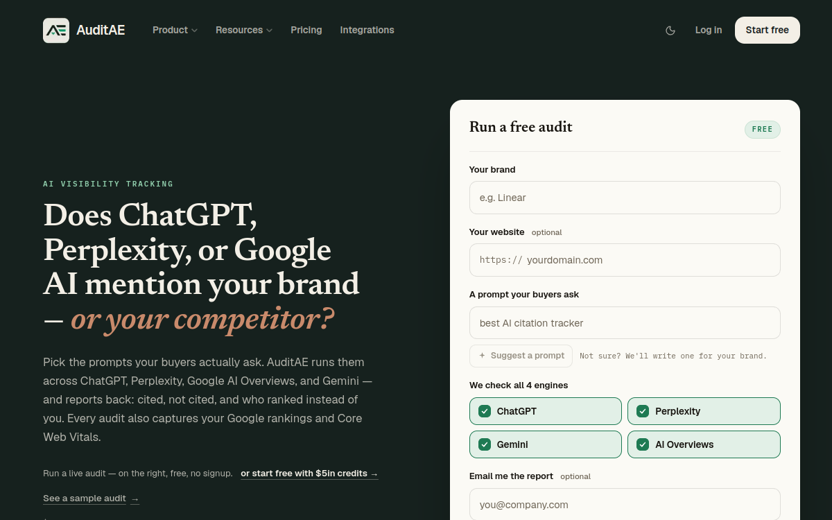 Screenshot of AuditAE