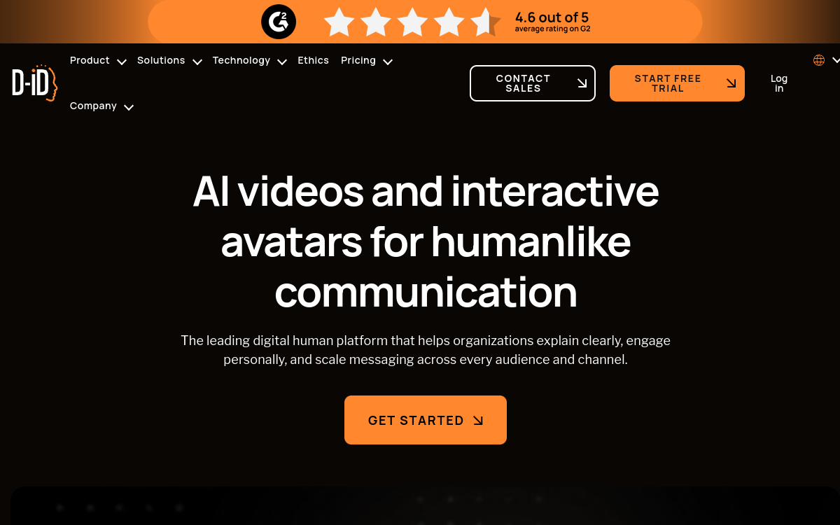 Screenshot of D-ID