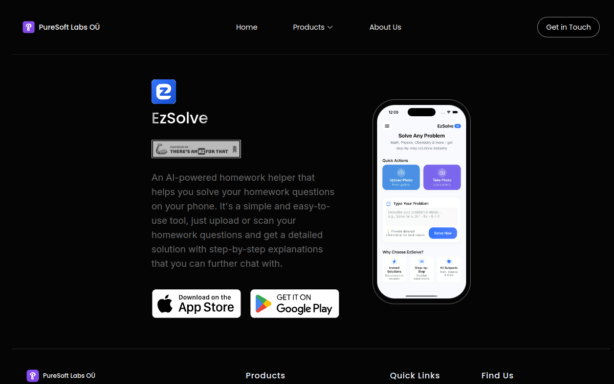 Screenshot of EzSolve