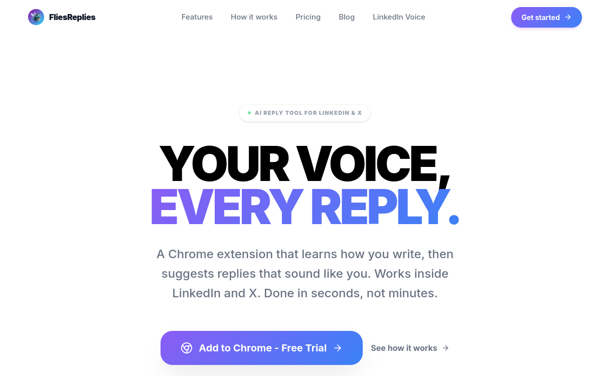 Screenshot of FliesReplies