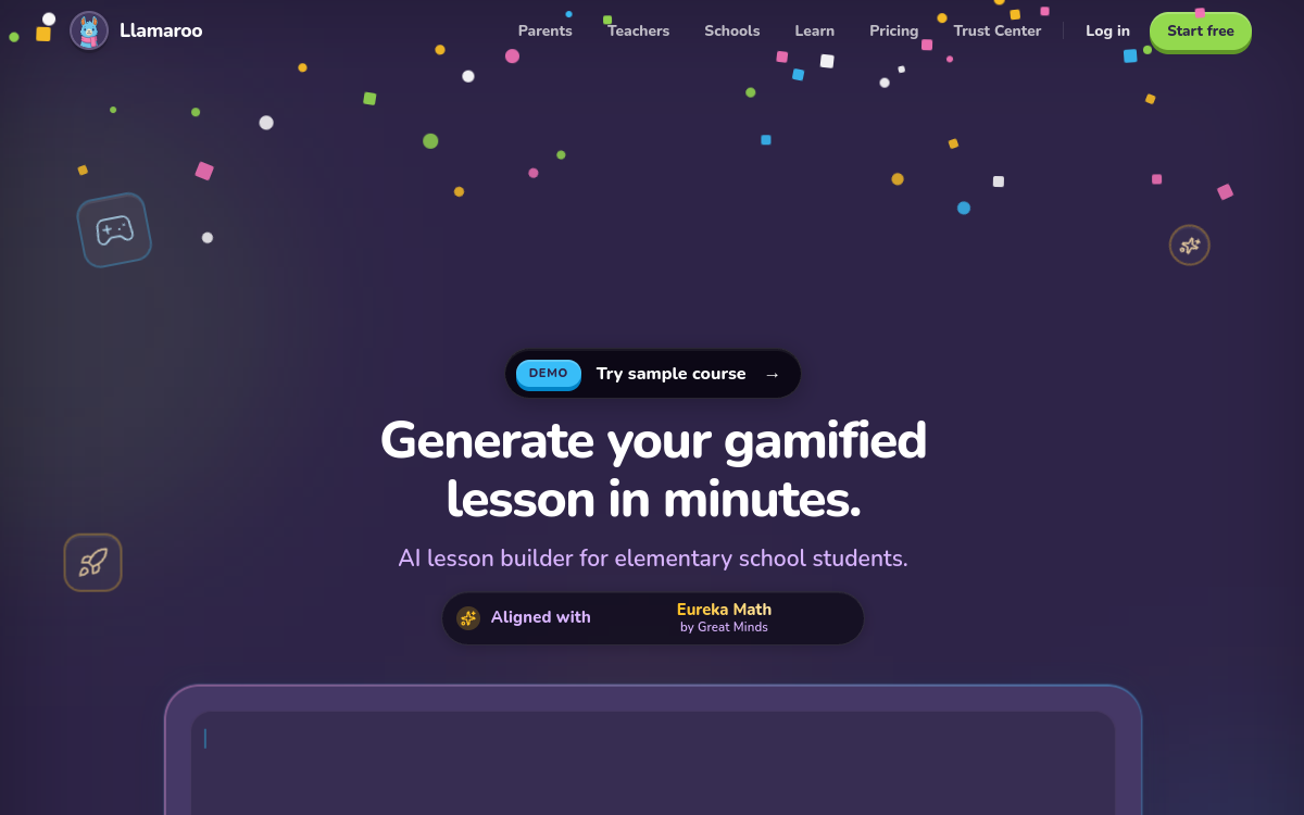 Screenshot of Llamaroo