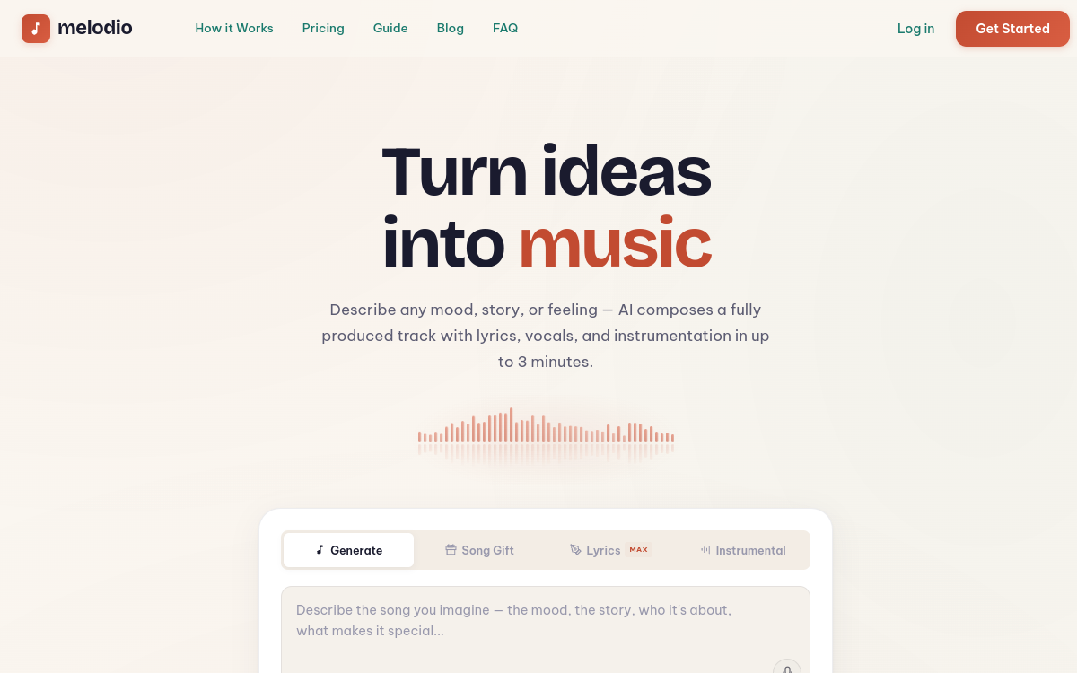 Screenshot of Melodio