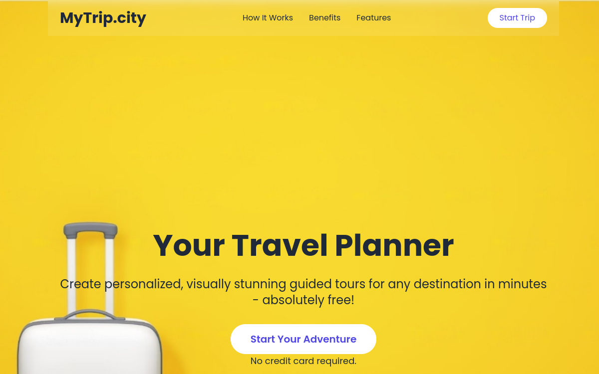 Screenshot of MyTrip.city