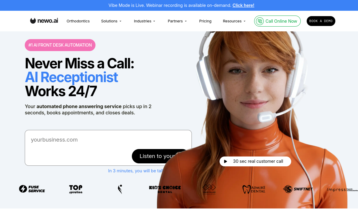 Screenshot of Newo.ai