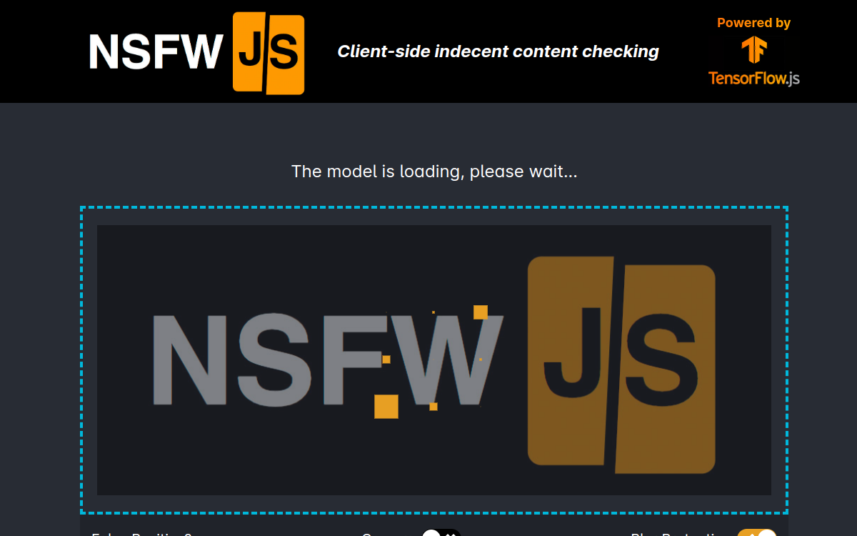 Screenshot of NSFWJS