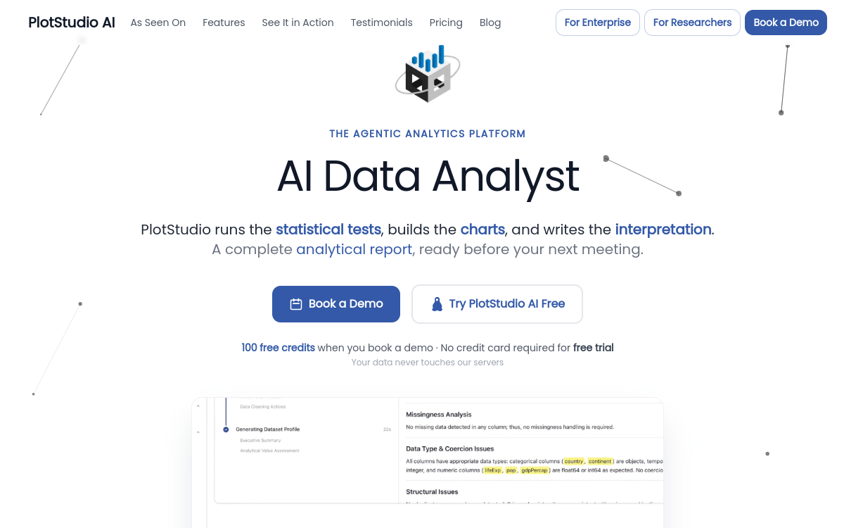 Screenshot of PlotStudio AI