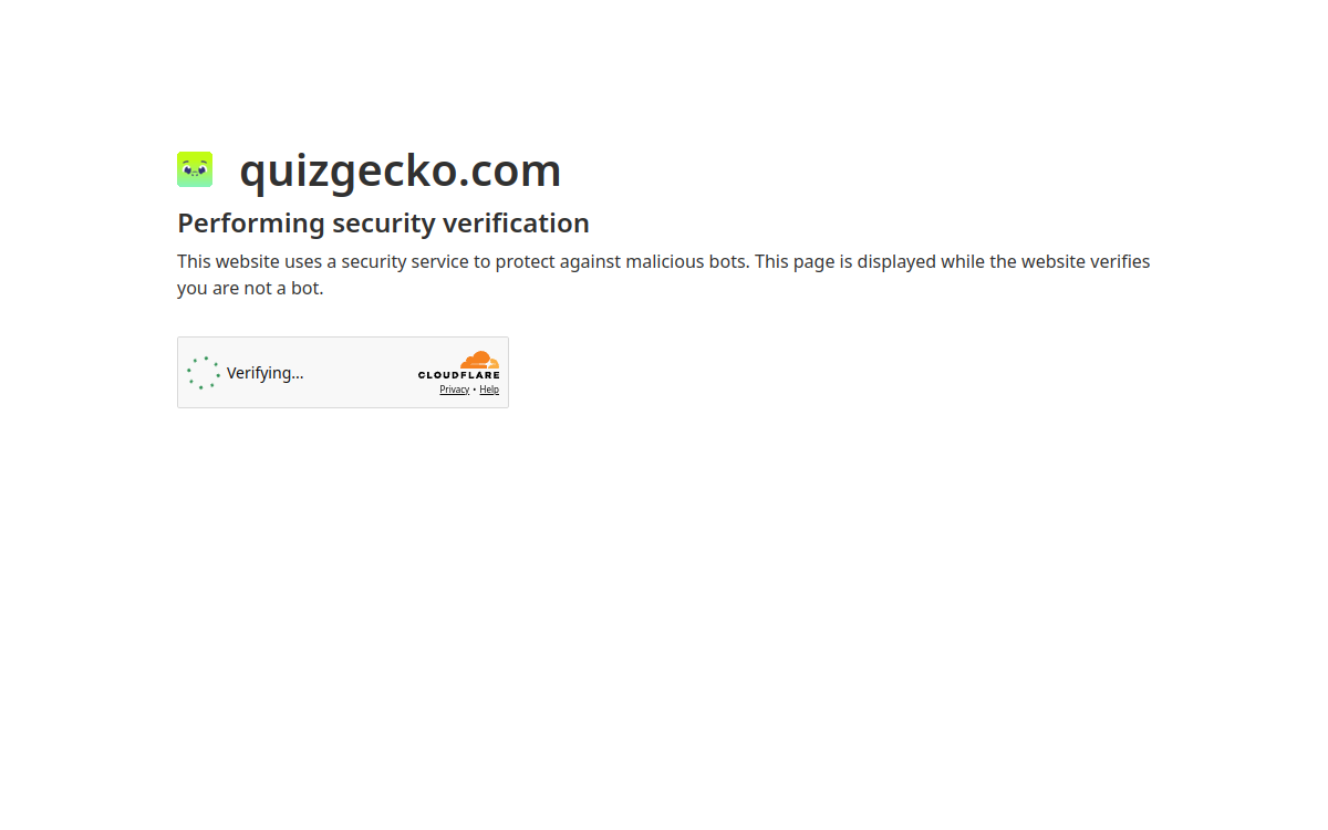 Screenshot of Quizgecko