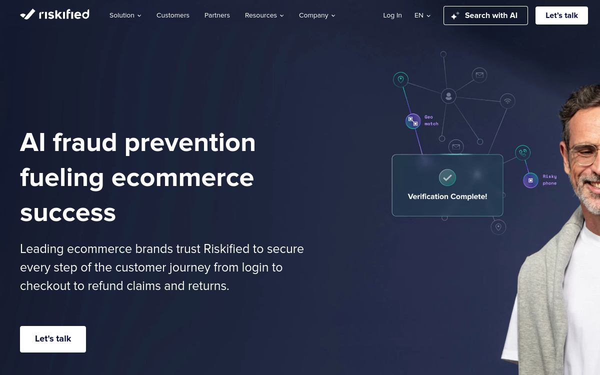 Screenshot of Riskified