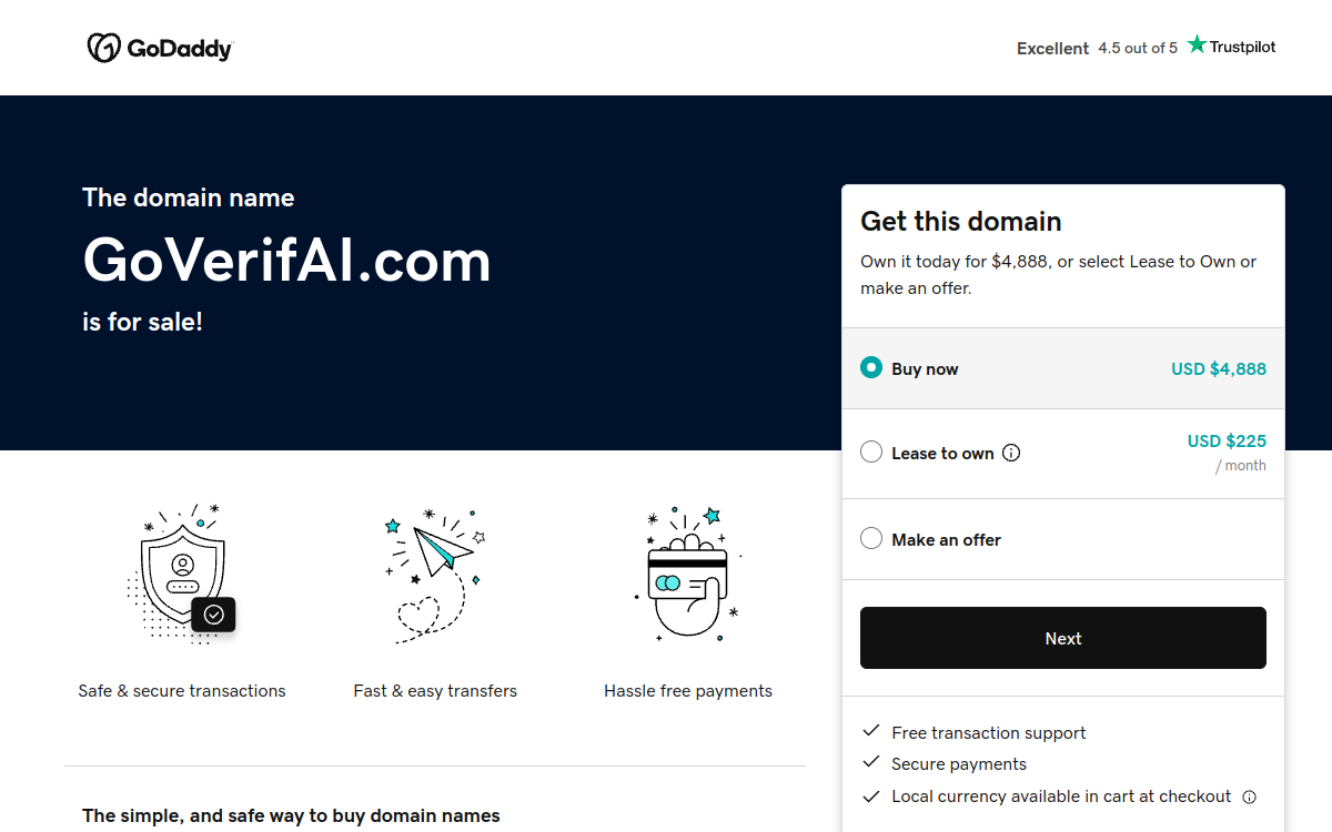 Screenshot of GoVerifAI