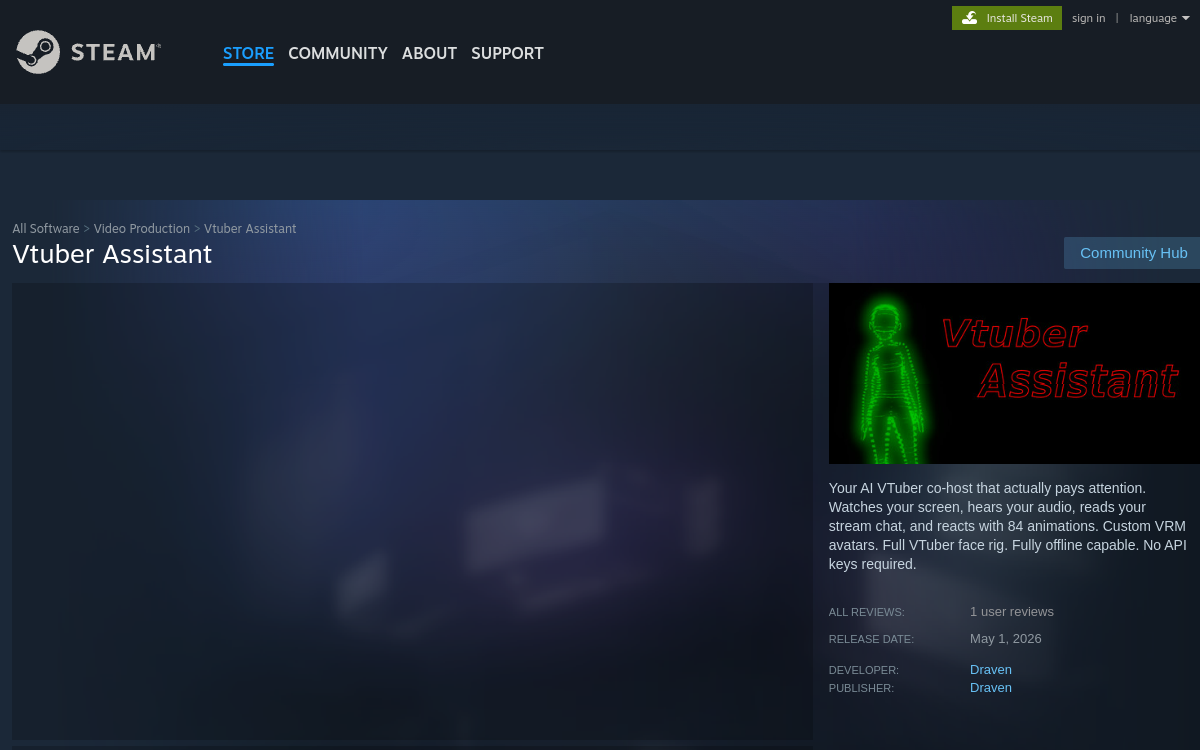Screenshot of Vtuber Assistant