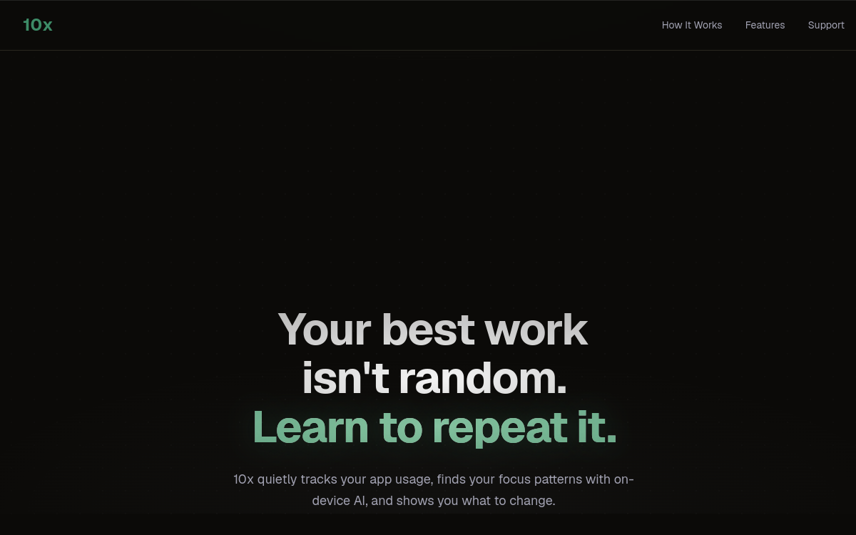 Screenshot of TenexAI