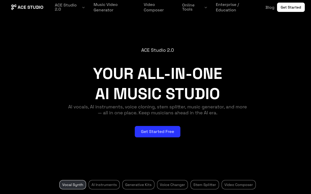 Screenshot of ACE Studio