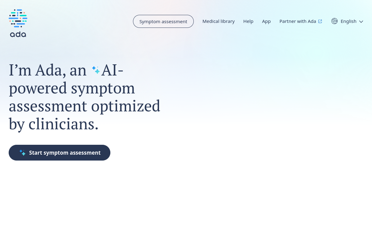 Screenshot of Ada Health